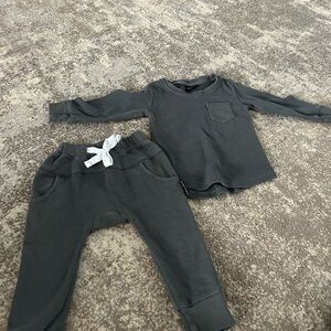 Little Bipsy kids Charcoal Gray Outfit Set